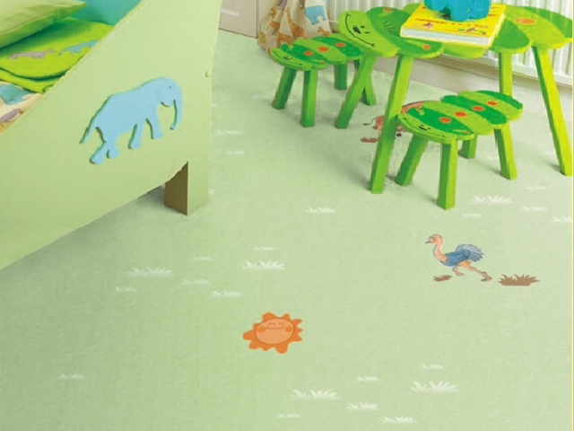 Bq Diamandear Kommerzieller PVC-Bodenbelag, 2,0 mm dick, mit Zeichentrickfiguren, für Schule/Kindergarten/Bibliothek