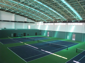 Strukturierter PVC-Bodenbelag für Tennisplatzplatten