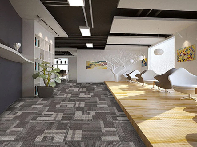 50 * 50 cm Nylon kommerzielle Wohnzimmer Bodenmatte feuerfeste quadratische PVC-Teppichfliesen